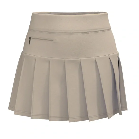 GGBlue LIPPY CLASSIC TAN PLEATED SKIRT SKORT 18 INCHES - Picture 1 of 4